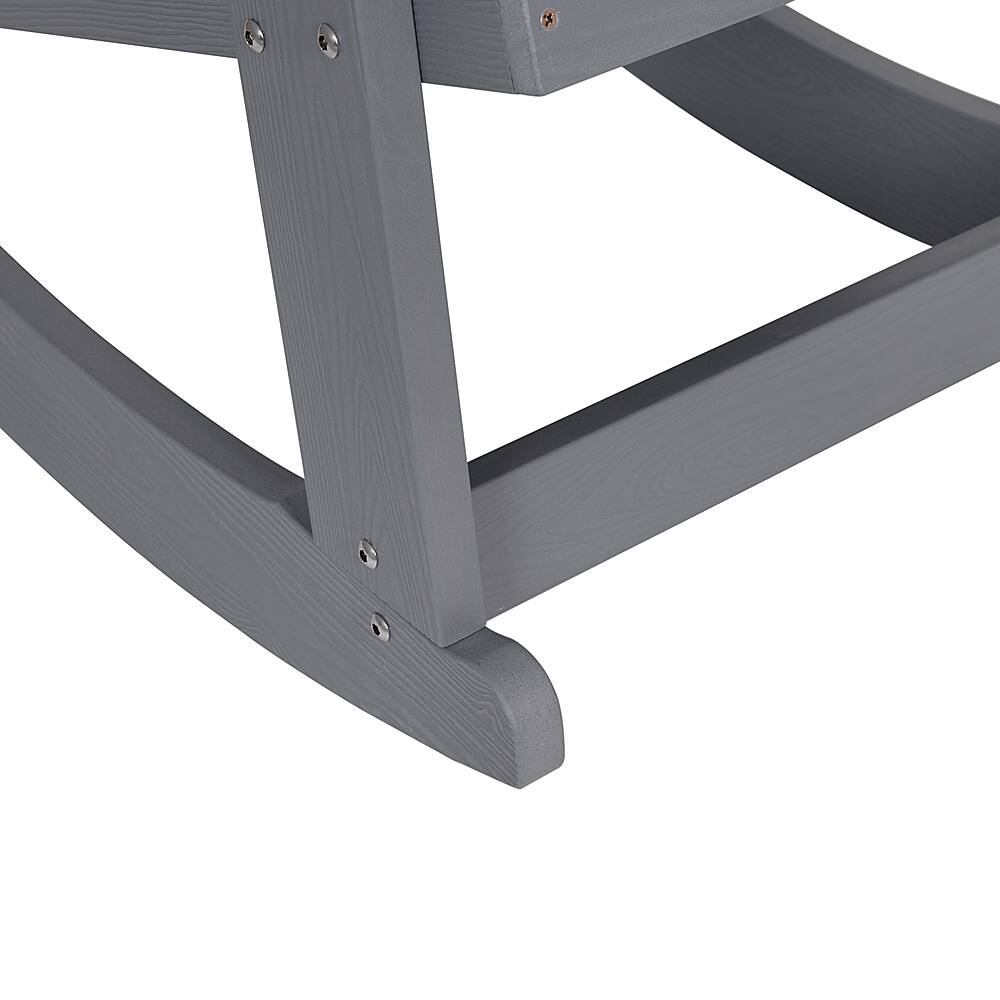 Alt View 23. Alamont Home - Savannah Adirondack Style Poly Resin Wood Rocking Chair for Indoor/Outdoor Use - Black - Light Gray.