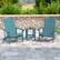 Alt View 11. Alamont Home - Charlestown Indoor/Outdoor Adirondack Style Side Table and 2 Chair Set in Sea Foam - Sea Foam.
