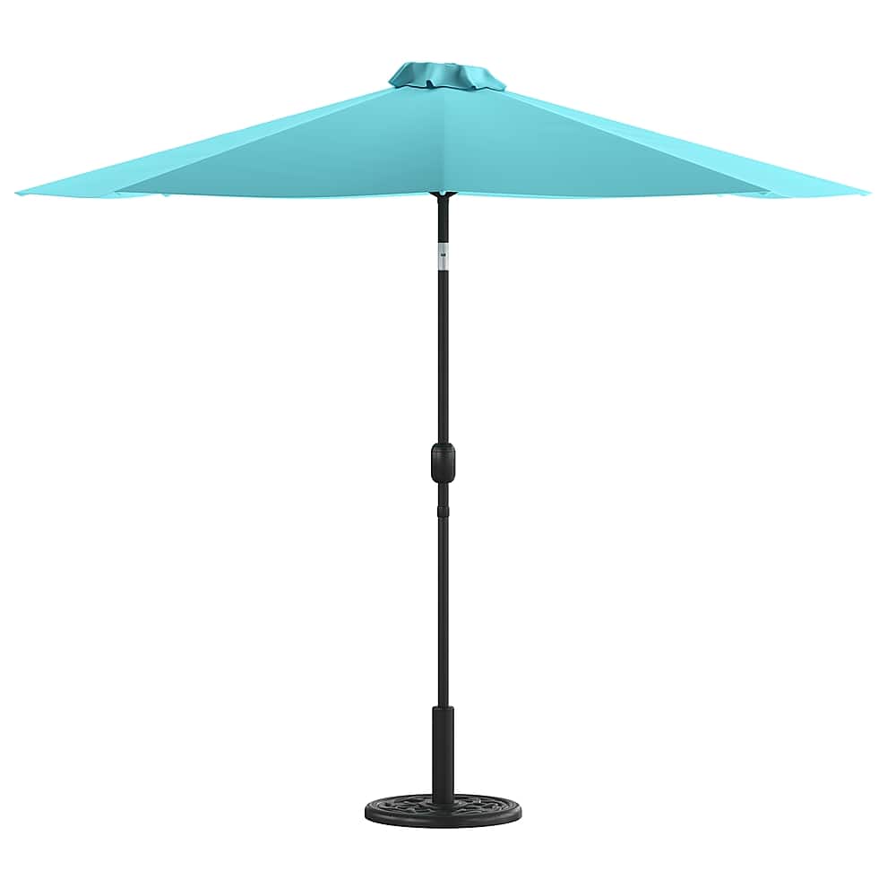 Alamont Home - Patio Umbrella and Base - Teal - Front_Zoom