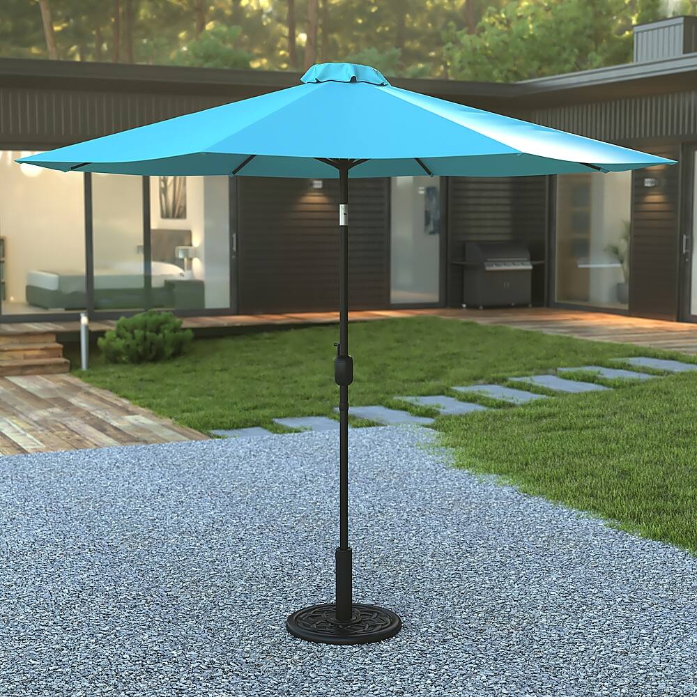 Alt View 11. Alamont Home - Patio Umbrella and Base - Teal.