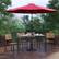 Alt View 12. Alamont Home - Lark Outdoor Rectangle Modern 7 Piece Patio Set - Red.