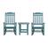 Front. Alamont Home - Winston Set of 2 Indoor/Outdoor Poly Resin Rocking Chairs with Side Table in Teal - Teal.