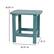 Alt View 13. Alamont Home - Winston Set of 2 Indoor/Outdoor Poly Resin Rocking Chairs with Side Table in Teal - Teal.
