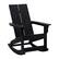 Front. Alamont Home - Finn Modern 2-Slat Adirondack Poly Resin Rocking Chair for Indoor/Outdoor Use - Black - Black.