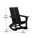 Alt View 13. Alamont Home - Finn Modern 2-Slat Adirondack Poly Resin Rocking Chair for Indoor/Outdoor Use - Black - Black.