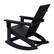 Alt View 18. Alamont Home - Finn Modern 2-Slat Adirondack Poly Resin Rocking Chair for Indoor/Outdoor Use - Black - Black.