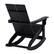 Alt View 19. Alamont Home - Finn Modern 2-Slat Adirondack Poly Resin Rocking Chair for Indoor/Outdoor Use - Black - Black.