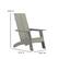 Alt View 13. Alamont Home - Sawyer Set of 4 Gray Modern Dual Slat Back Indoor/Outdoor Adirondack Style Chairs - Gray.