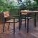 Alt View 12. Alamont Home - Lark Set of 2 Stackable All-Weather Black Aluminum Patio Chairs with Faux Teak Slats - Teak.