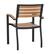 Alt View 14. Alamont Home - Lark Set of 2 Stackable All-Weather Black Aluminum Patio Chairs with Faux Teak Slats - Teak.