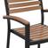 Alt View 15. Alamont Home - Lark Set of 2 Stackable All-Weather Black Aluminum Patio Chairs with Faux Teak Slats - Teak.