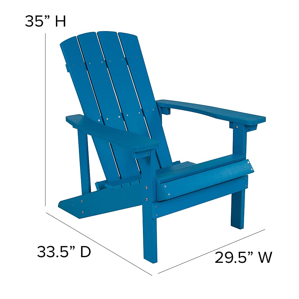 Alt View 12. Alamont Home - Charlestown Indoor/Outdoor Adirondack Style Side Table and 2 Chair Set in Blue - Blue.