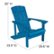 Alt View Zoom 12. Flash Furniture - Charlestown Indoor/Outdoor Adirondack Style Side Table and 2 Chair Set in - Blue.