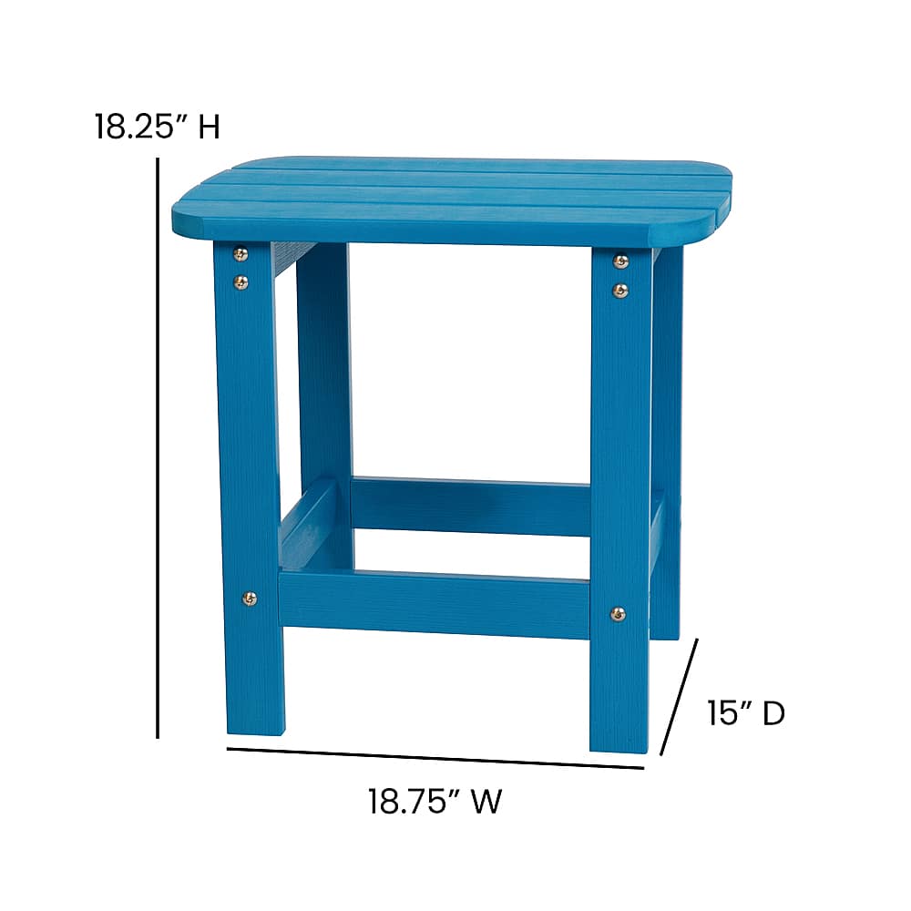 Alt View 13. Alamont Home - Charlestown Indoor/Outdoor Adirondack Style Side Table and 2 Chair Set in Blue - Blue.