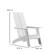Alt View 13. Alamont Home - Sawyer Set of 2 Indoor/Outdoor 2-Slat Adirondack Style Chairs & Footrests in White - White.