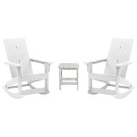 Alamont Home - Finn Outdoor Rectangle Cottage Resin 3 Piece Patio Set - White - Front_Zoom