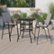 Alt View 11. Flash Furniture - Brazos Outdoor Square Modern Steel 3 Piece Patio Set - Gray.