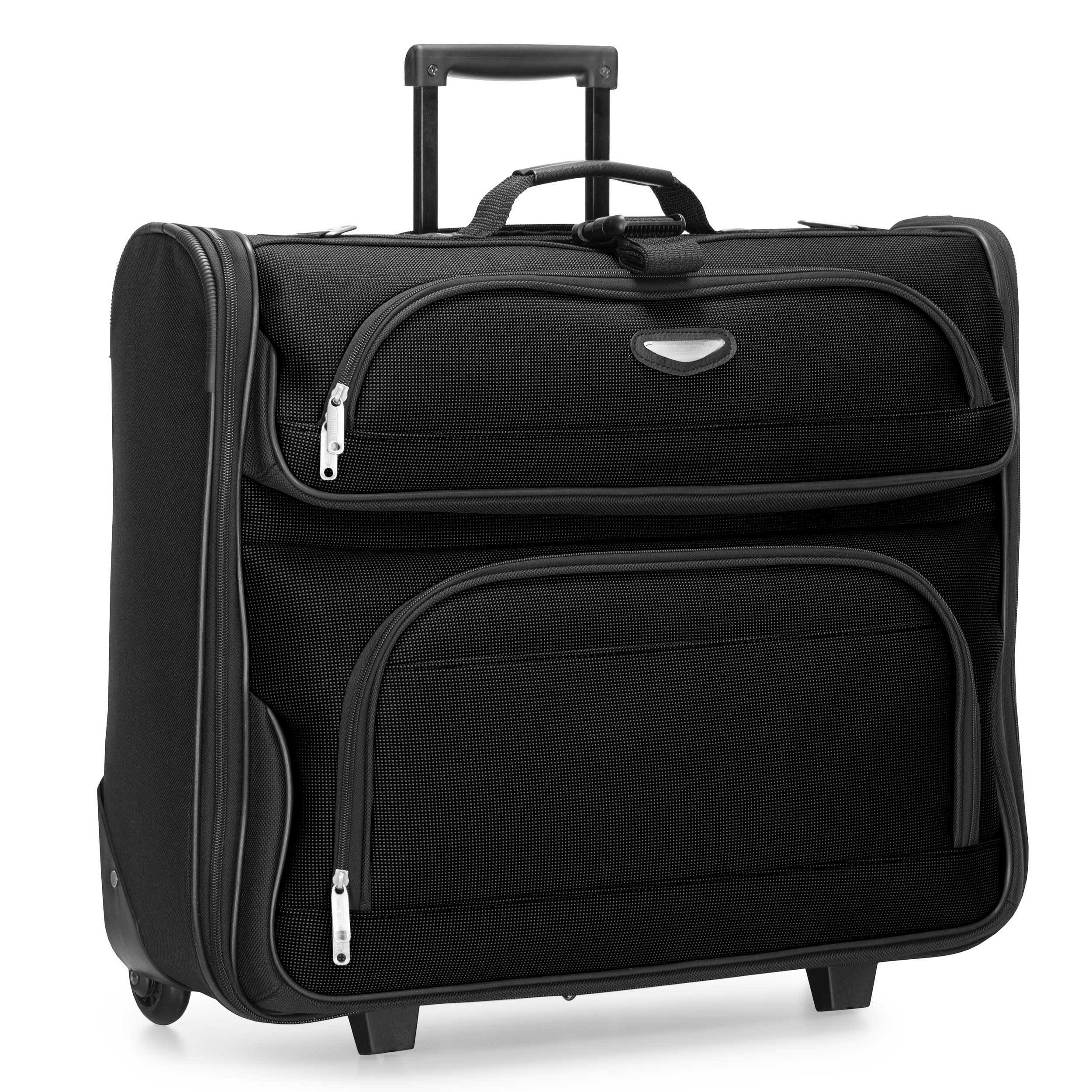 Front. Fabibe - Amsterdam Business Rolling Garment Bag Softside Expandable 2-wheeled Suit Carrier Red One Size - Black.