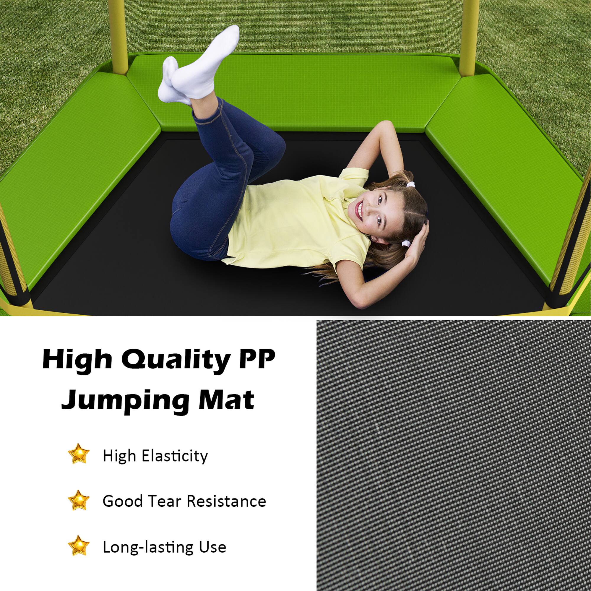 High Quality PP Jumping Mat

- High Elasticity
- Good Tear Resistance
- Long-lasting Use