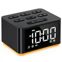 Dazzed Corner - Sound Machine Dual Alarm Clock, Night Light White Noise Machine - Black