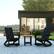 Alt View 12. Alamont Home - Finn 2 Black Modern Dual Slat Poly Resin Adirondack Rocking Chairs with 1 Side Table - Black.
