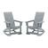 Front. Alamont Home - Finn Indoor/Outdoor modern 2-Slat Adirondack Poly Resin Rockers in Gray - Set of 2 - Gray.