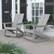 Alt View 12. Alamont Home - Finn Indoor/Outdoor modern 2-Slat Adirondack Poly Resin Rockers in Gray - Set of 2 - Gray.