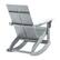Alt View 19. Alamont Home - Finn Indoor/Outdoor modern 2-Slat Adirondack Poly Resin Rockers in Gray - Set of 2 - Gray.