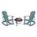 Front. Alamont Home - Savannah Rocking Patio Chairs and Fire Pit - Sea Foam.