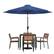 Front. Alamont Home - Lark Outdoor Square Modern 7 Piece Patio Set - Navy.