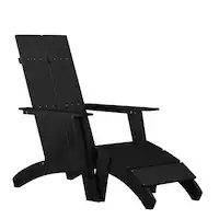 Alamont Home - Sawyer Adirondack Chair - Black - Front_Zoom
