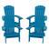 Front. Alamont Home - Charlestown Adirondack Chair (set of 4) - Blue.