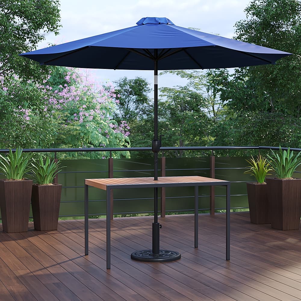 Alt View 11. Alamont Home - Lark Outdoor Rectangle Modern 3 Piece Patio Set - Navy.
