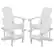 Front. Alamont Home - Charlestown Adirondack Chair (set of 4) - White.