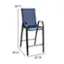 Alt View 13. Alamont Home - Brazos Outdoor Square Modern Steel 5 Piece Patio Set - Navy.
