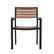 Alt View 11. Alamont Home - Lark Set of 4 Stackable All-Weather Black Aluminum Patio Chairs with Faux Teak Slats - Teak.