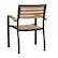 Alt View 14. Alamont Home - Lark Set of 4 Stackable All-Weather Black Aluminum Patio Chairs with Faux Teak Slats - Teak.