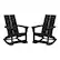 Front. Alamont Home - Finn Indoor/Outdoor modern 2-Slat Adirondack Poly Resin Rockers in Black - Set of 2 - Black.