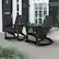 Alt View 12. Alamont Home - Finn Indoor/Outdoor modern 2-Slat Adirondack Poly Resin Rockers in Black - Set of 2 - Black.