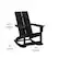 Alt View 13. Alamont Home - Finn Indoor/Outdoor modern 2-Slat Adirondack Poly Resin Rockers in Black - Set of 2 - Black.