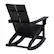 Alt View 19. Alamont Home - Finn Indoor/Outdoor modern 2-Slat Adirondack Poly Resin Rockers in Black - Set of 2 - Black.
