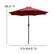 Alt View 15. Alamont Home - Lark Outdoor Square Modern 7 Piece Patio Set - Red.