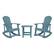 Front. Alamont Home - Savannah Set of 2 Poly Resin Adirondack Rocking Chairs with 1 Side Table in Sea Foam - Sea Foam.