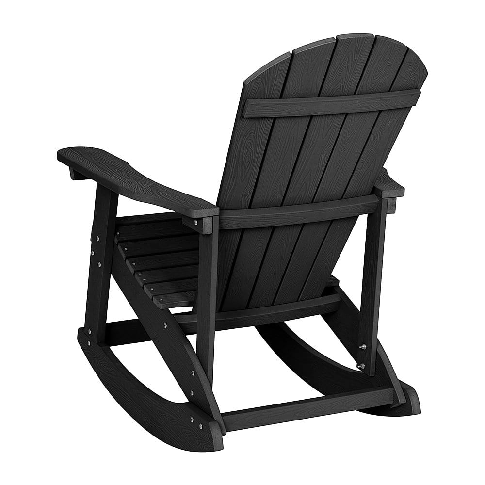 Alt View 14. Alamont Home - Savannah Adirondack Poly Resin Rocking Chairs for Indoor/Outdoor Use in Black - 2 Pack - Black.