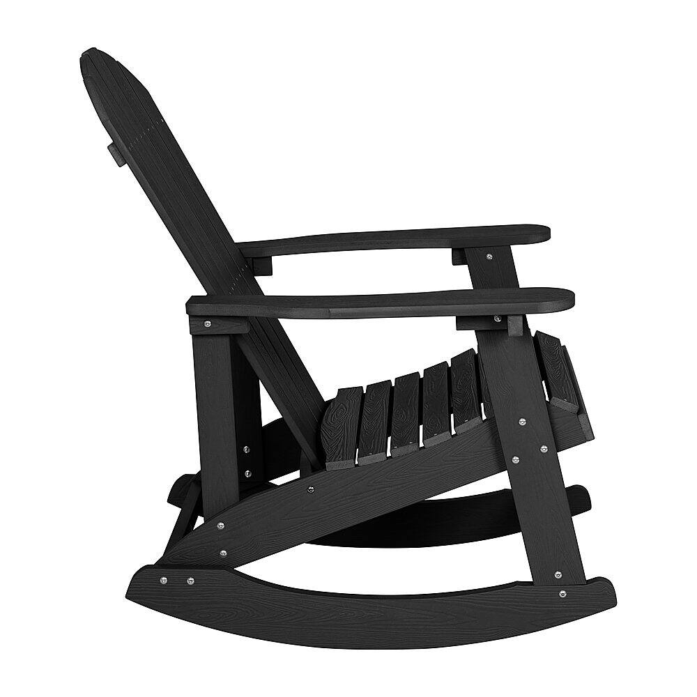 Alt View 16. Alamont Home - Savannah Adirondack Poly Resin Rocking Chairs for Indoor/Outdoor Use in Black - 2 Pack - Black.