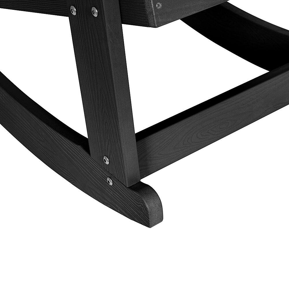 Alt View 17. Alamont Home - Savannah Adirondack Poly Resin Rocking Chairs for Indoor/Outdoor Use in Black - 2 Pack - Black.