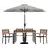 Front. Alamont Home - Lark Outdoor Rectangle Modern 7 Piece Patio Set - Gray.