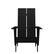 Alt View 11. Alamont Home - Sawyer Set of 4 Black Modern Dual Slat Back Indoor/Outdoor Adirondack Style Chairs - Black.