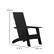 Alt View 13. Alamont Home - Sawyer Set of 4 Black Modern Dual Slat Back Indoor/Outdoor Adirondack Style Chairs - Black.