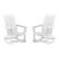 Front. Alamont Home - Finn Indoor/Outdoor modern 2-Slat Adirondack Poly Resin Rockers in White - Set of 2 - White.